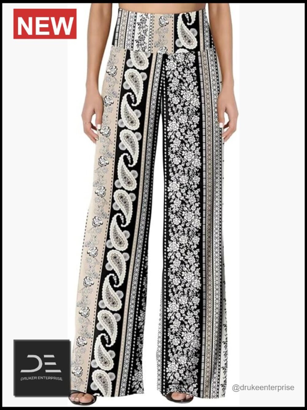 High Rise Wide Leg Palazzo Pants Stretchy Casual Lounge Flowy